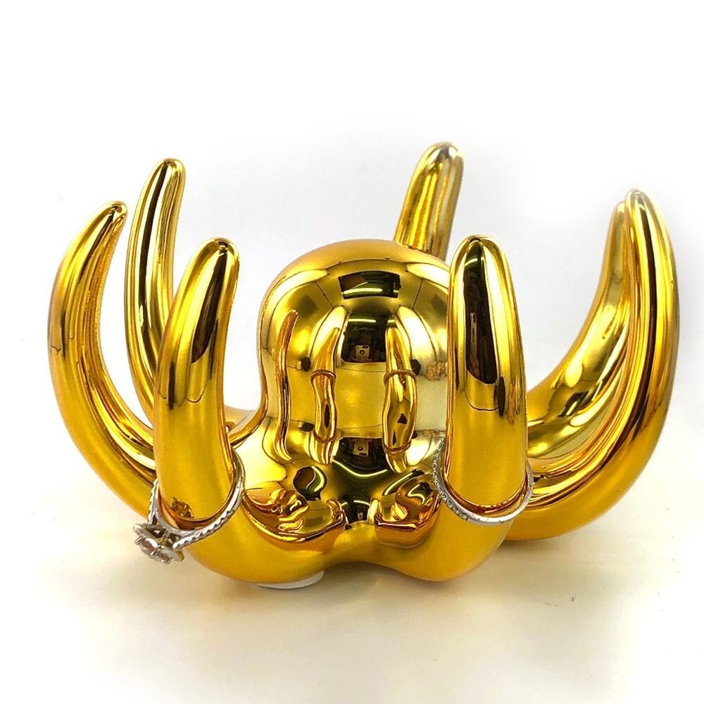 Octopus  Gold Ceramic Ring Holder